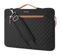 MOSISO 360 Laptoptasche, 15-15,6 Zoll Laptop Umhängetasche | Kompatibel mit MacBook Air 15/Pro 16, HP Dell Lenovo Asus, Seitlich Offnende Messenger Aktentasche mit Fronttasche, Schwarz