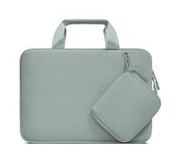 MOSISO 360 Laptoptasche 15 Zoll, 15 Zoll Neopren Laptop Tasche Hülle | Kompatibel mit MacBook Air 15" M5 M4 M3 M2, Lenovo HP Acer ASUS, Laptop Tragetasche mit Abnehmbarer Kleine Etui, Antikes Grün