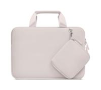 MOSISO 360 Laptoptasche 15 Zoll, 15 Zoll Neopren Laptop Tasche Hülle | Kompatibel mit MacBook Air 15" M5 M4 M3 M2, Lenovo HP Acer ASUS, Laptop Tragetasche mit Abnehmbarer Kleine Etui, Steingrau