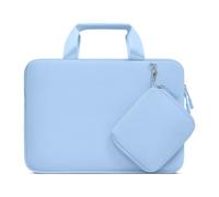MOSISO 360 Laptoptasche 15 Zoll, 15 Zoll Neopren Laptop Tasche Hülle | Kompatibel mit MacBook Air 15" M5 M4 M3 M2, Lenovo HP Acer ASUS, Laptop Tragetasche mit Abnehmbarer Kleine Etui, Luft Blau