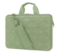 MOSISO 360 Laptoptasche Schultertasche 16 Zoll, 15-15,6 Zoll Laptop Umhängetasche Doppellagig Flauschig Gepolstert Diebsschutz Reißverschluss Kompatibel mit MacBook HP Dell Lenovo Asus, Antikes Grün