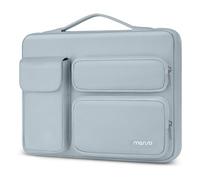MOSISO 360 Schütz Laptoptasche 13,3 Zoll, 13-13,3 Zoll Laptop Tasche Hülle Kompatibel mit MacBook Pro 14" M5 M4 M3 M2 M1, Lenovo HP Dell, Seitenöffnungtasche mit 2 Erhöht&1 Klappetasche, Baby Blau