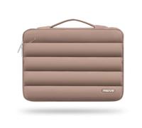 MOSISO 360 Schütz Laptoptasche 13,3 Zoll, 13-14 Zoll Puffy Laptop Tasche Kompatibel mit MacBook Air 13 13,6/Pro 13/14, HP Dell ASUS Lenovo, Polyester Horizontal Seitlich Offene Laptophülle, Braun