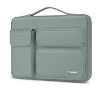 MOSISO 360 Schütz Laptoptasche 15 Zoll, 15 Zoll Laptop Tasche Hülle | Wasserdicht, Stoßfest Seitenöffnung Reise Tragetasche mit Fächern für MacBook Air 15, Lenovo, Dell XPS 15, Antikes Grün