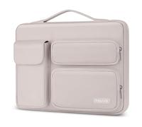 MOSISO 360 Schütz Laptoptasche 15 Zoll, 15 Zoll Laptop Tasche Hülle | Wasserdicht, Stoßfest Seitenöffnung Reise Tragetasche mit Fächern für MacBook Air 15, Lenovo, Dell XPS 15, Steingrau