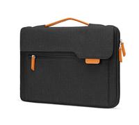 MOSISO 360 Schützende Laptop Tasche Hülle Kompatibel mit MacBook Air/Pro,13-13,3 Zoll Notebook Kompatibel mit MacBook Pro 14 M5 M4 M3 M2 M1,Flapover Tasche mit Vollständig Open Zipper&Griff, Schwarz