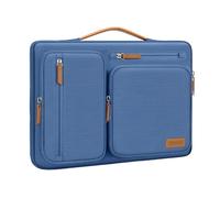 MOSISO 360 Schutz Laptoptasche 13,3 Zoll,13-13,3 Zoll Laptop Tasche Hülle Kompatibel mit MacBook Pro 14", Lenovo HP Dell Acer ASUS, Seitenöffnungtasche mit 4 Reißverschlusstasche&Griff, Kadettenblau
