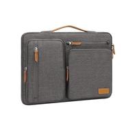 MOSISO 360 Schutz Laptoptasche 14 Zoll, 14 Zoll Laptop Tasche Hülle Kompatibel mit HP Lenovo Dell ASUS Acer, HP Dell Latitude Lenovo, Seitenöffnungtasche mit 4 Reißverschlusstasche&Griff, Taupe Grau