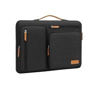 MOSISO 360 Schutz Laptoptasche 15 Zoll, 15 Zoll Laptop Tasche Hülle Kompatibel mit MacBook Air 15", Lenovo HP Dell Acer ASUS, Seitenöffnungtasche mit 4 Reißverschlusstasche&Griff, Schwarz