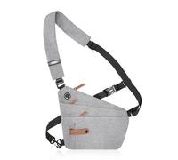 MOSISO Brusttasche Sling Bag Rucksack Mehrfachtasche Umhängetasche,Leichtgewicht Anti-Diebstahl Crossbody Lässig Schultertasche Daypack Ein Riemen Chest Backpack für Frauen Männer Wandern Reisen,Grau