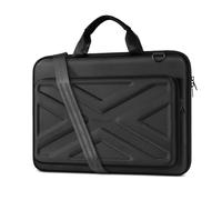 MOSISO Hartschale Laptoptasche 16 Zoll Herren, 15-15,6 Zoll Laptop Schultertasche Kompatibel mit MacBook Air 15 / Pro 16, Lenovo HP Dell Asus, Umhängetasche mit Fronttasche&Schultergurt, Schwarz