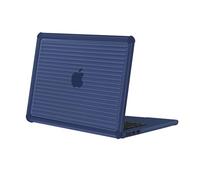MOSISO Kompatibel mit MacBook Air 13 Zoll Hülle 2026-2022 M5 A3449 M4 A3240 M3 A3113 M2 A2681, Bruchsichere Strapazierfähige TPU Hartschale Horizontalen Streifen für MacBook Air 13,6",Mitternachtsklar