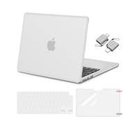 MOSISO Kompatibel mit MacBook Air 13 Zoll Hülle 2026-2022 M5 M4 M3 M2 A3449 A3240 A3113 A2681, Eckschutz Hartschale Weiche TPU-Stoßleiste Hülle&Tastaturschutz&Displayschutzfolie&Typ C, Transluzent