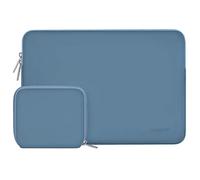 MOSISO Laptop Hülle Tasche 13,3 Zoll, 13-13,3 Zoll Laptophülle Kompatibel mit MacBook Pro 14 Zoll M5 M4 M3 M2 M1, HP Dell ASUS Lenovo, Neopren Laptoptasche mit Kleine Etui, Navy Limette