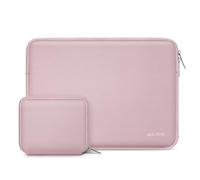 MOSISO Laptop Hülle Tasche 13 Zoll, 13 Zoll Laptophülle Kompatibel mit MacBook Air 13" M5 M4 M3 M2 M1 / Neo 13 / Pro 13" M2 M1, Neopren Laptoptasche mit Kleine Etui, Baby Rosa