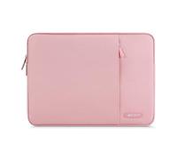 MOSISO Laptop Hülle Tasche 15 Zoll, 15 Zoll Laptoptasche Kompatibel mit MacBook Air 15" M5 A3448 M4 M3 M2 2026-2023, Lenovo, Dell XPS, Polyester Vertikale Laptophülle mit Fronttasche, Rosa