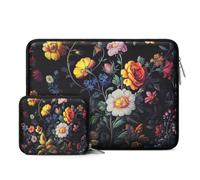 MOSISO Laptop Tasche 13,3 Zoll,13-14 Zoll Laptop Hülle Tasche,Kompatibel mit MacBook Air/Pro 13 / Pro 14,HP Dell Acer ASUS Lenovo Notebook,Neopren Computertasche mit Kleinem Etui,Klassischer Garten