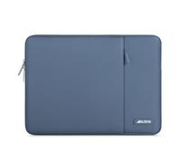 MOSISO Laptophülle 16 Zoll, 15-15,6 Zoll Laptoptasche Kompatibel mit MacBook Pro 16 M4 M3 M2 M1, HP Acer Dell Lenovo ASUS Notebook, Polyester Vertikale Laptop Hülle Tasche mit Tasche, Stahlblau