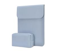 MOSISO Laptoptasche 13 Zoll, 13 Zol Laptop Hülle Tasche Kompatibel mit MacBook Air M4 M3 M2 M1 2025-2018 / Pro M2 M1 2025-2016, Kunstwild Ledertasche Laptophülle mit Kleine Beutel, Luft Blau