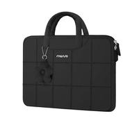 MOSISO Laptoptasche 14 Zoll, 14 Zoll Puffy Laptop Hülle Tasche | Wasserdicht, Stoßfest, Weiche Futter Laptophülle mit Blumenanhänge für 14" HP Lenovo Dell ASUS Acer/HP Stream, Schwarz