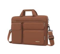 MOSISO Laptoptasche 16 Zoll, 15-15,6 Zoll Laptop Schultertasche Robust | Wasserabweisend, Stoßfest Umhängetasche mit Mehrere Fächer&Gürtel Kompatibel mit MacBook Pro 16, HP Dell Lenovo,Karamellbraun