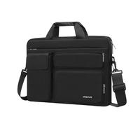 MOSISO Laptoptasche 16 Zoll, 15-15,6 Zoll Laptop Schultertasche Robust | Wasserabweisend, Stoßfest Umhängetasche mit Mehrere Fächer&Gürtel Kompatibel mit MacBook Pro 16, HP Dell Lenovo, Schwarz
