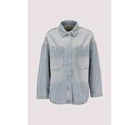 MosMosh Damen-Hemd aus Baumwolle M Light blue