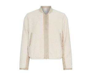 MOSS COPENHAGEN Teddyjacke in Creme - Größe S/M | Damenjacken