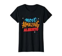 Most Amazing Alberto Spruch Lustiger Alberto Name Preisgünstiges Grafik-T-Shirt, Damen, Schwarz, L