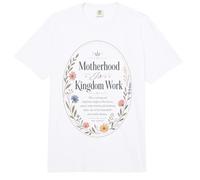 Motherhood Kingdom Work Christian Mom Floral Sprichwörter Comfort Colors Adult Heavyweight T-Shirt