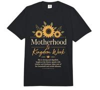 Motherhood Kingdom Work Christian Mom Sonnenblume Comfort Colors Adult Heavyweight T-Shirt