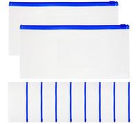 MOTHNUR 10 Stück Teiliges Transparente Stifttaschen aus Dickem Kunststoff mit Reißverschluss Leichte und Reißfeste Aufbewahrungsbeutel für Stifte und Schreibwaren Tragbare Organizer für