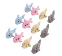 MOTHNUR 12 Stück Plüsch Hai Schlüsselanhänger Kleine Niedliche Stofftier Anhänger Dekorative Taschenanhänger Meeres-Thema Bunte Farben für Rucksack und Geldbörse