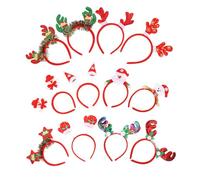 MOTHNUR 12 Stück Stirnband Weihnachtshaarzubehör Weihnachten Urlaub Stirnbänder Weihnachtshaarreifen Haarschmuck Für Weihnachts-rentier-stirnbänder Haarzubehör Mädchen Harz