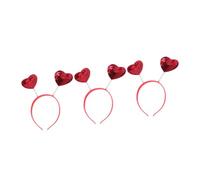 MOTHNUR Herzförmiges Haardekor Stirnband 3 Stück für Mädchen Party Haar Accessoires Valentinstag Leicht Bruchfest