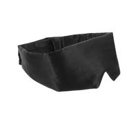 MOTHNUR Schwarze atmungsaktive Schlafmaske aus doppellagigem Satin und Baumwollmix lichtundurchlässig verstellbar mit breitem Klettband für erholsamen Schlaf und Reisen