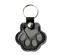 MotiveTech Schlüsselanhänger mit Tierhaaren, Fänger, Kunstleder, Taschenanhänger, Anhänger für, Geschenk, Schwarz