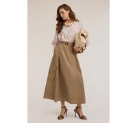 Motivi Cotton Poplin Cargo Skirt Brown Größe: 34 | Maxiröcke Outlet | Damen | Braun