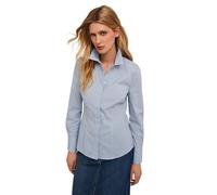 Motivi: Hemdbluse aus gestreiftem Popeline Light - Blue 44 Spring Summer 25