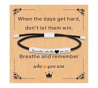Motivierendes Armband "Remember Who The F You Are Inspirational Bracelet", Medium, Messing, Kein Edelstein