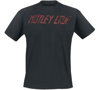 Motley Crue Distressed Logo Männer T-Shirt schwarz L 100% Baumwolle Band-Merch, Bands, Nachhaltigkeit