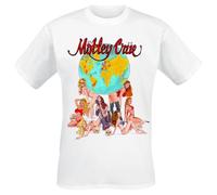 Motley Crue Europe Männer T-Shirt weiß XL 100% Baumwolle Band-Merch, Bands, Nachhaltigkeit