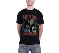 Motley Crue Herren Vintage World Tour T-Shirt, Schwarz, M