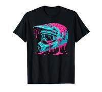 Motocross-Helm Drip Melt Graphic Dirt Bike Racing T-Shirt