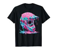 Motocross Helmet Ice Cream Drip Melt Dirt Bike Racing Kids T-Shirt