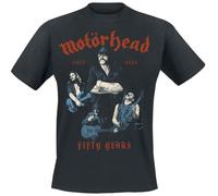Motörhead 50 Lemmy Collage Männer T-Shirt schwarz L 100% Baumwolle Band-Merch, Bands, Nachhaltigkeit