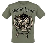 Motörhead Army Green Warpig Männer T-Shirt Oliv S 100% Baumwolle Band-Merch, Bands, Nachhaltigkeit