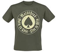 Motörhead Born to Lose Männer T-Shirt Khaki 100% Baumwolle Band-Merch, Bands