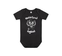 Motörhead - England Babygrow Black/White - Bodysuit - Schwarz - 68/74 - 100% Bio-Baumwolle Schwarz 68/74