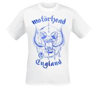 Motörhead England Blue Texture T-Shirt weiß in M